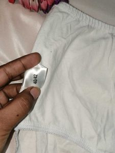 Comfortable White Briefs with Butterfly Detail