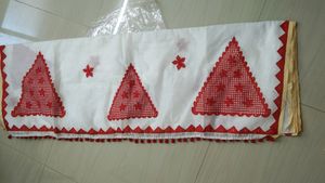 Pure Cotton Material Jamdani (Red ♥️ White 🤍)