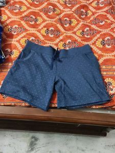Unused Cute Blue Polka Dot Shorts - Night wear