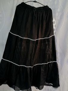 Black Tiered Maxi Skirt