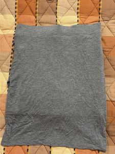 Gray Ruched Mini Skirt with lining