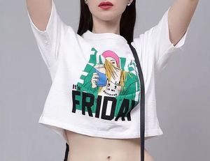 f&amp;f Friday Graphic Print Crop Top