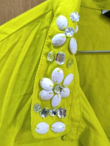 Bright like green Embellished Kurta