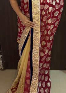 Elegant Embroidered Saree  blouse