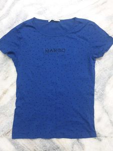 🦋Mango Blue Polka Dot T-Shirt