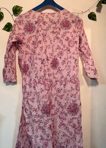 Light Pink Floral Print Kurta