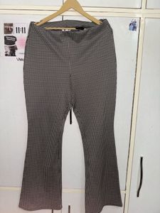 Women's Flared Plaid Pants