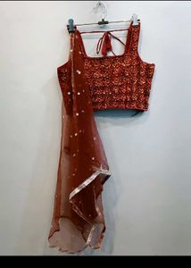 Sequins Embellished Lehenga With Hand_work choli