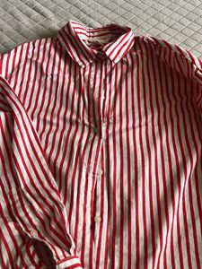 Red &amp; White Stripe Button-Up Shirt