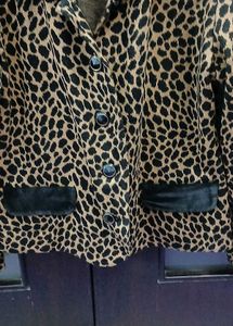 Leopard Print Blazer - L/XL size