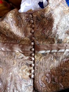 Embellished Sequined Brocade Blouse