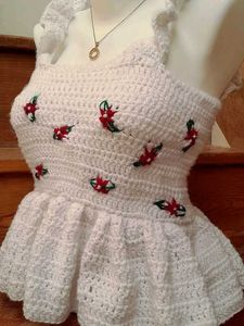Handmade Crochet Floral Blouse Top