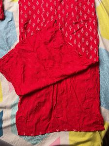 Red Printed Kurta