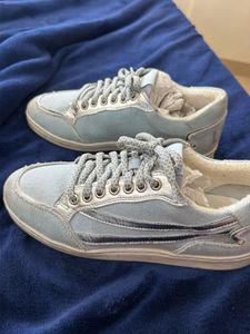 Stylish Silver Sneakers denim gully labs