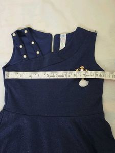 Girls Dark Blue Full Length Partywear Gown
