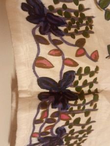 Hand-Painted Floral Kurta Top