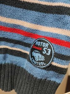 Striped Quarter Zip Sweater