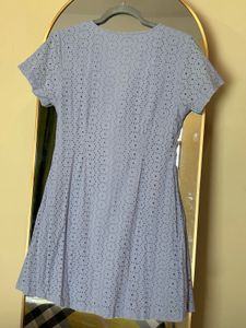 WestSide Light Blue Eyelet Dress