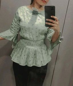 Chic Smocked Peplum Top