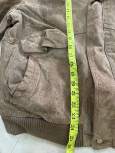 Vintage Brown Suede Shearling Jacket