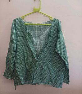 Green Checkered Summer Coat