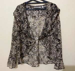 Y2K sheer beaded floral top
