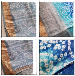 fastive Bandhani cotton Silk Sarees set