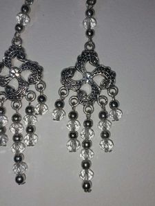 Elegant Dangle Earrings with Crystal Beads