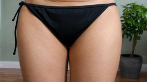 Cute Black Bikini Bottom with Butterfly Detail