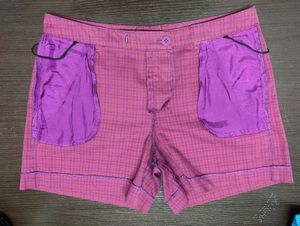 United Colours of Benetton Plaid Pink Shorts