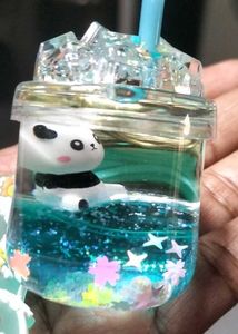 Cute Panda Bubble Tea Keychain