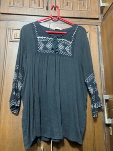 Boho Embroidered Tunic Top