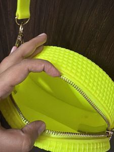 never used Neon Round Crossbody Bag