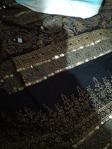Elegant Black &amp; Gold Kurta