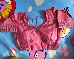 Embroidered Pink Lehenga with Can-Can &amp; Designer S