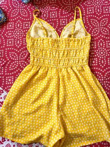Yellow Printed Playsuit