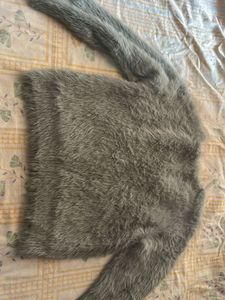 Fluffy Knit V-Neck Sweater