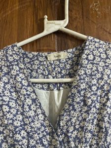 Blue Floral Mini Dress