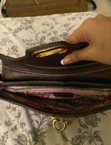 Lovecat Paris Vintage Brown Leather Shoulder Bag