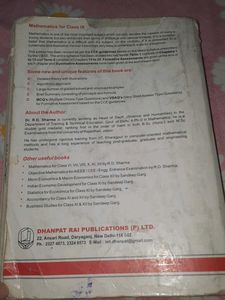 Mathematics Class IX R.D. Sharma Textbook