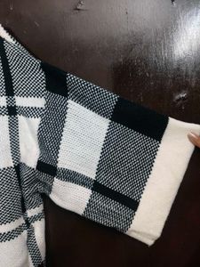 Checked Short Sleeve Blazer