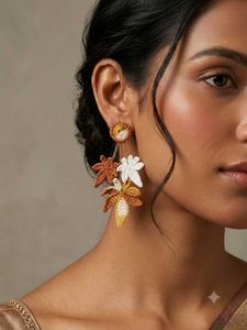 Autumn breeze crochet Handmade Earrings 🍁