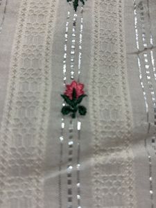 Embroidered White Kurta