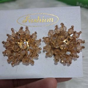 Sparkling Floral Earrings combo of 4 pcs