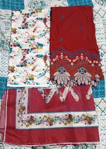 Beautiful Cut Work Embroiderd Dress Material