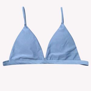 Light Blue Triangle Bikini Top 🆕 NWOT M