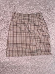 Plaid Mini Korean Skirt