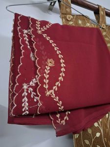 Maroon Georgette Suit
