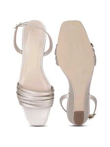 'W' Rose Gold Square Toe Wedges