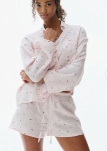 Cute Pink Floral Pajama Set